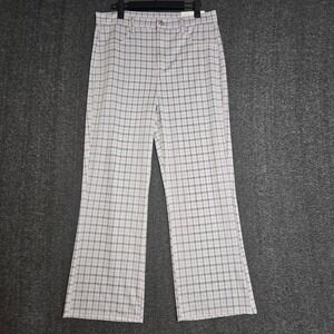 American Eagle Outfitters Skinny Kick Crop Stretch 10 Short Purple‎ Houndstooth
